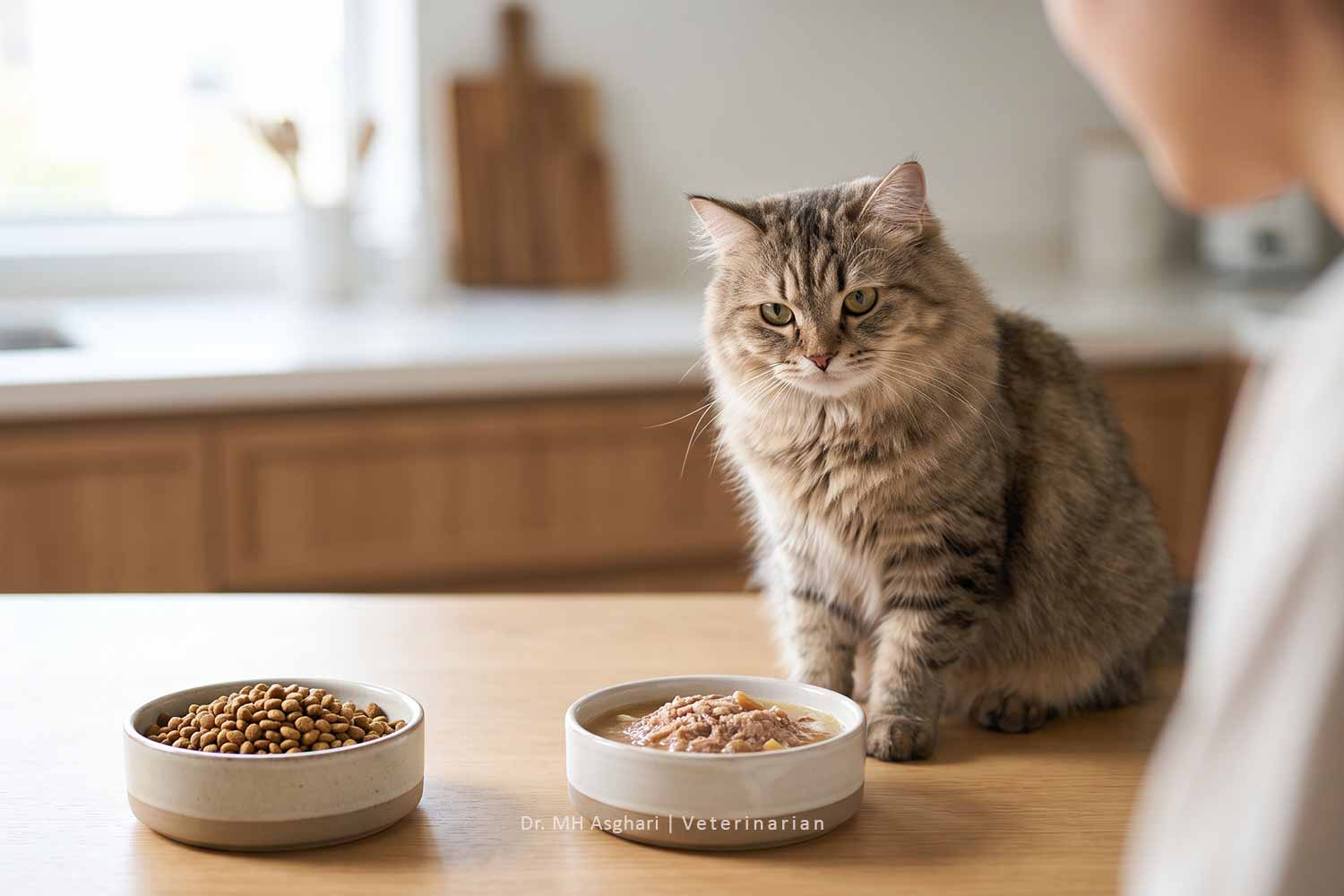 مقایسه غذای خشک و غذای مرطوب گربه برای تامین آب بدن